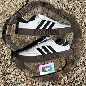 Adidas Samba Wedge White Leather Black