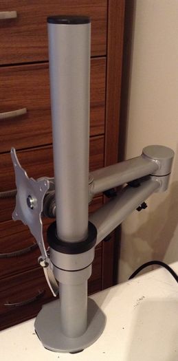 Single Monitor Desk Mount, Height Adjustable Monitor Stand Mount, Full Motion Monitor Arm Desk Mount