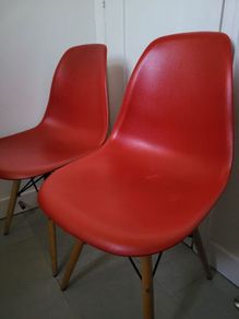 Red kitchen dining chairs
