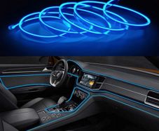 Car Interior EL Wire Ambient LED Flexible Light Strip Auto USB Rope Tape Lamp