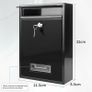 Post Boxes Wall Mounted Waterproof, Lockable Letter Lostal Boxes Steel Mail Box with 2 Keys, 32 x 21.5 x 8.5 cm Lockable Letter Boxes Image 6