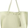 Women's Tote Bag Large Handbag Soft Leather Simple Shoulder Bag with Zipper for School Work Leisure MULTIPLE COLOURS AVAILABLE (FREE POSTAGE) Image 8