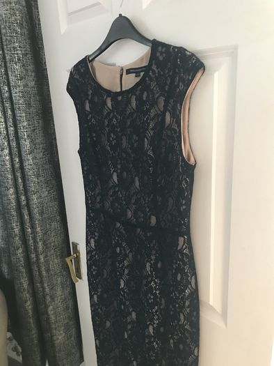 french connection navy midi dress