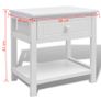 Bedside Cabinets 2 pcs Wood White Image 6