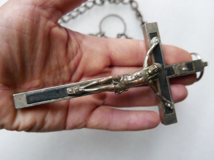Antique Nun's Crucifix and Devotional Medals