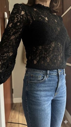 blouse black XS elegant