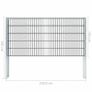 2D Gabion Fence Galvanised Steel 2.008x1.03 m 2 m (Total Length) Grey Image 5