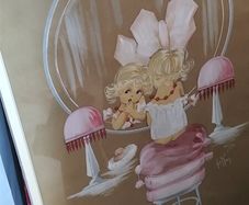 Mid Century Kitsch Vintage painting