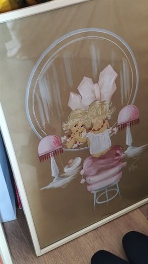 Mid Century Kitsch Vintage painting