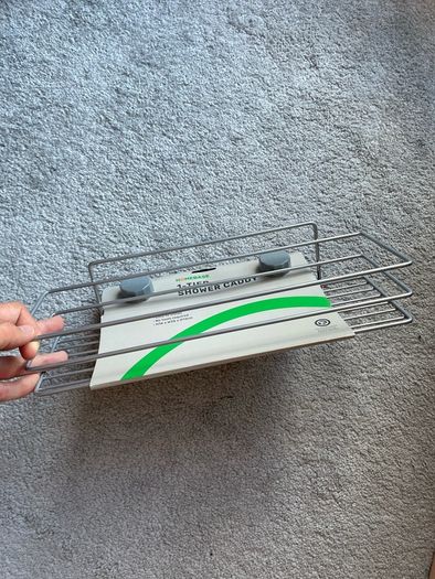 1-tier shower caddy with suction fix