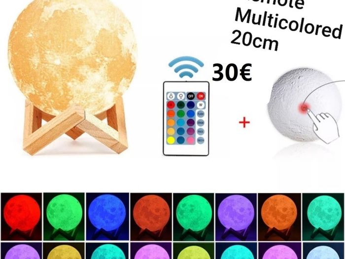 Moon Lamp Touch Night Light Multi Color