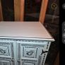 Bone Inlay Stenciled Cabinet Image 5