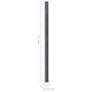 Fence Posts 2 pcs Dark Grey 185 cm Aluminium Image 9