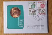 1966 First Day First Issue Ireland Bronze Penny