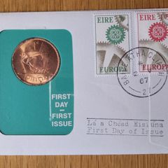 1966 First Day First Issue Ireland Bronze Penny