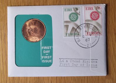 1966 First Day First Issue Ireland Bronze Penny