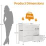 Chest of Drawers for Bedroom with 7 Drawers, Fabric Storage Drawer, Tall White Hallway Storage Unit Image 8