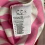 COS Boxy Striped Cotton Crewneck T-Shirt with Pocket Pink & White Size S Image 7