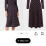 Hobbs london midi alone fit and flare dress with dog print navy autumnal chic Image 5
