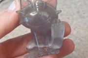 crystal fluorite meowth pokemon carving