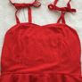 Red linen top. Elasticated back. Size L Image 2