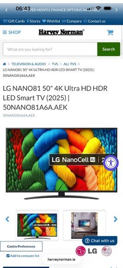 Lg Nano81 50" Tv