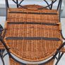 Two vintage wicker and wrought iron chairs Image 5