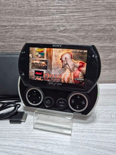 Modded Sony PSP Go 16GB Handheld System - Black -Poor Cosmetic Condition