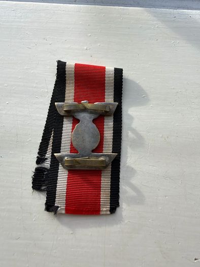 Original German WWII 1939 Spange to The 1914 Iron Cross 2nd Class Ribbon Unmarked
