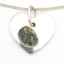 Vintage Sterling Silver And Druzy Pendant Necklace Image 2