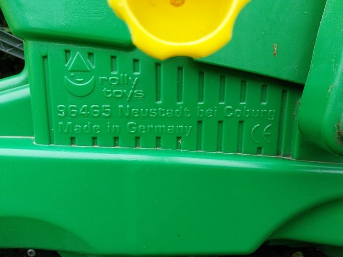 Rolly Toys John Deere kids tractor with digger attachment