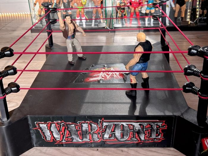 WWE WWF Jakks Warzone wrestling ring + rare BCA wrestlers