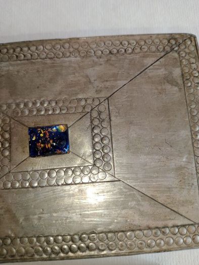 Vintage French Hand Crafted Lead and Ceramic Match Boxes x 2