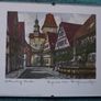 8 X Signed etchings of Rothenburg W. Germany by Ernst Geissendorfer - Circa 1950's Image 6