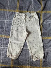 18-24m, With Tags H&M Soft Floral Jeans/ Bottoms with Elasticated Waistband