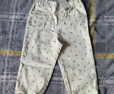 18-24m, With Tags H&M Soft Floral Jeans/ Bottoms with Elasticated Waistband