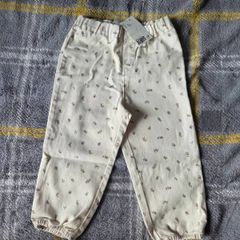 18-24m, With Tags H&M Soft Floral Jeans/ Bottoms with Elasticated Waistband