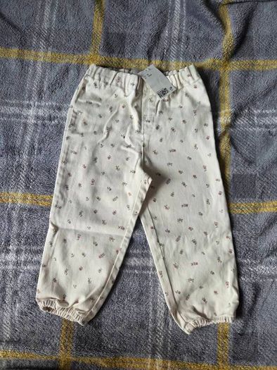 18-24m, With Tags H&M Soft Floral Jeans/ Bottoms with Elasticated Waistband