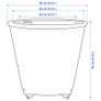 Ikea Self Watering Large Planter Pot, Wheels, 32cm Image 5