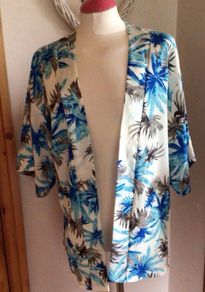 Ladies Beach Sun Holiday Cover up Cardigan Size 10/12