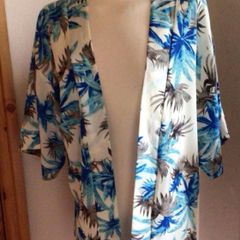 Ladies Beach Sun Holiday Cover up Cardigan Size 10/12