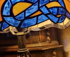 Tiffany style glass nautical table lamp