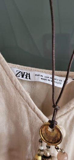 Zara Linen Midi Sz Xl (fit 12-14uk)