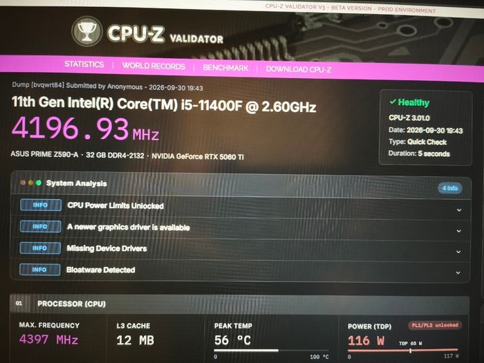 Pc Parts Working 32gb Ddr4/11400f/asus Prime Z590-a/case