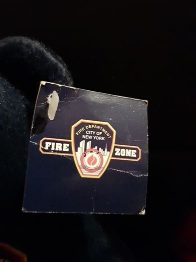 FDNY New York City Fire Department Plush 6" Bear 2002 Blue W/ Tag.