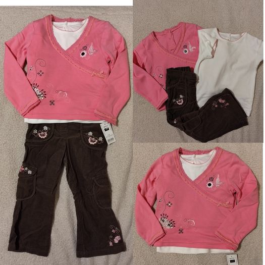 Beautiful 3 Piece Outfit,  new tops & corduroy trousers