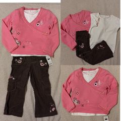 Beautiful 3 Piece Outfit,  new tops & corduroy trousers