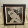 Framed Monochrome Woman Portrait Print (Pop Art / Modern Style) Image 2