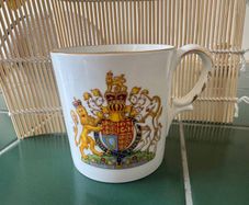 Vintage British Royal Coat of Arms Ceramic Mug