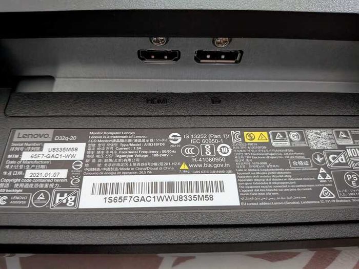 Monitor Lenovo D32q 31,5"
